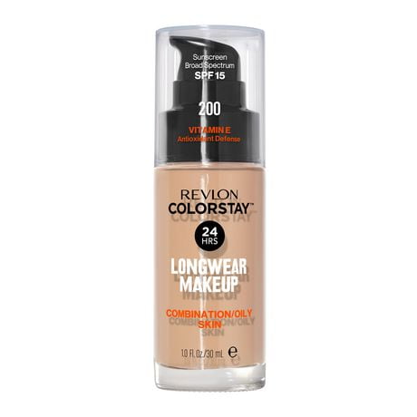 Fond de teint longue tenue Revlon Colorstay™ pour peaux mixtes à grasses, 30 ml Couvrance mi-mate FPS 15