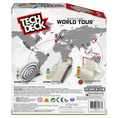 TECH DECK BUILD-A-PARK WORLD TOUR P.F.K SKATE SUPPORT CENTER W/ SIGNATURE BOARD 