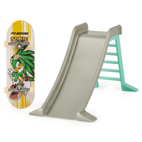 Tech Deck, Street Hits, Finesse Skateboards Fingerboard with Slide Obstacle