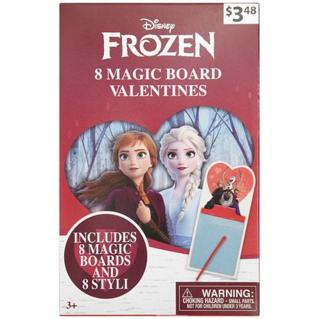 Frozen II, 8 cartes Magic Board Valentines, cartes d'échange en classe