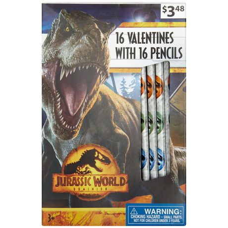 Jurassic Park Valentines Cards, 32 Count, Classroom Exchange Cards ...