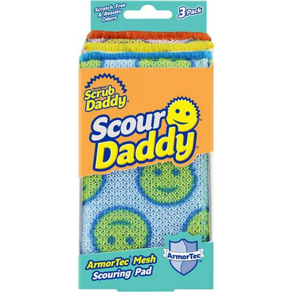Scrub Daddy Scour Daddy Heavy Duty Scouring Sponge, Multicolor , 3 Pack, Scrub Daddy Scour Daddy Heavy Duty Scouring Sponge