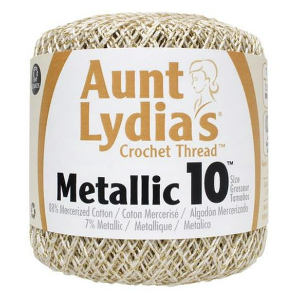 Aunt Lydia Metallic Crochet 154M Size #10
