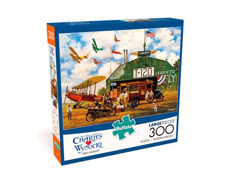 Charles Wysocki Hero Worship Liberty Airport Buffalo Games 300 PC Jigsaw Puzzle for sale online 