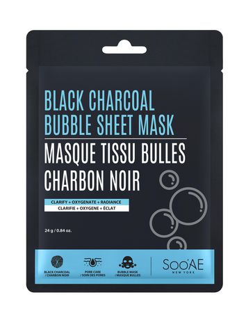 Soo'Ae Black Charcoal Bubble Sheet Mask | Walmart Canada