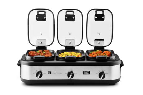 TRU Triple Slow Cooker with Locking Lids | Walmart Canada