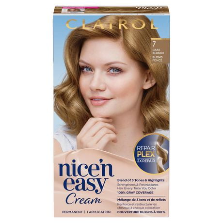 Clairol Nice'n Easy Permanent Hair Dye, 100% Gray Coverage