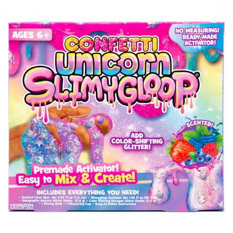 Confetti Unicorn SLIMYGLOOP, DIY slime