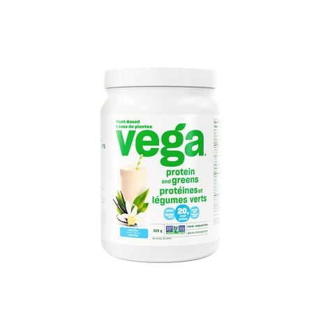 Poudre à la vanille sans gluten Protéines et légumes verts de Vega 18 Portions, 526g