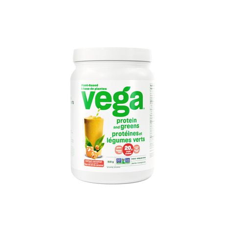 Vega Protein & Greens Plant-Based Protein Powder, Salted Caramel, 17 servings, 510g