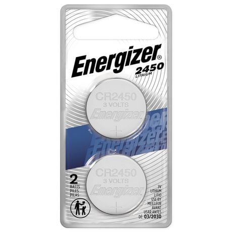 Energizer 2450 Lithium Coin Battery, 2 Pack, Pack of 2 batteries