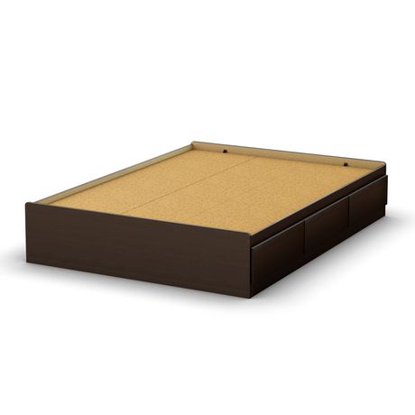 South S Twin Double Chocolate Brown, Twin Bed With Drawers Canada