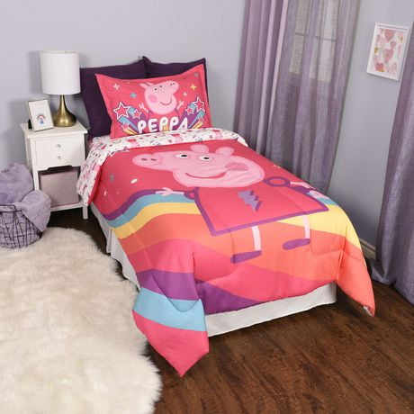 4 Piece Twin Bedding Set, Peppa Pig, Includes Soft ...