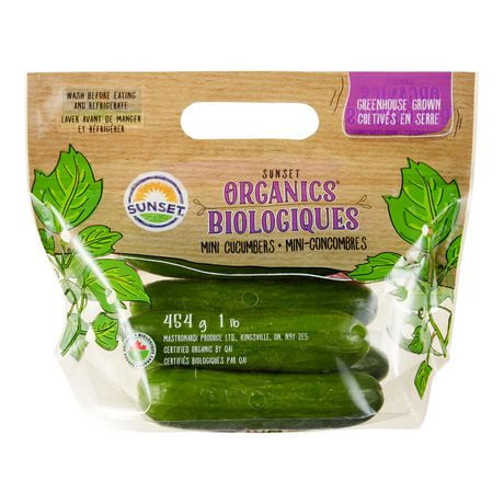 Sunset Grown Organic Mini Cucumbers, 1 lb