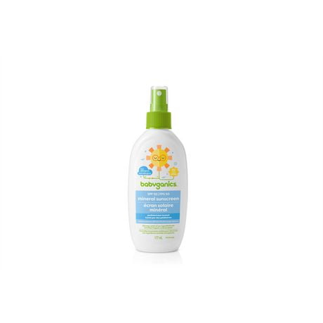 Babyganics All-Mineral Sunscreen Spray 50 SPF, Babyganic Sunscreen Spray SPF50 OT 177mL