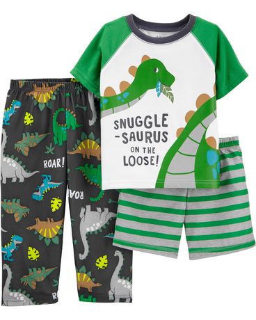 Child of Mine By Carters Toddler Boy 3 Piece Pajamas -Dino - Walmart.ca