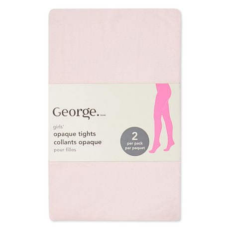 George Girls' Opaque Tight 2-Pack, Sizes 4-12