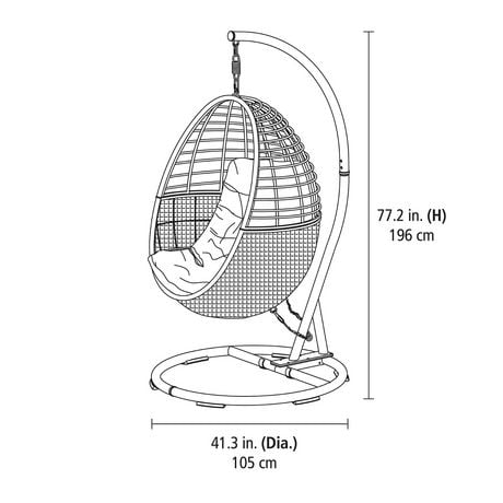 hometrends egg chair walmart