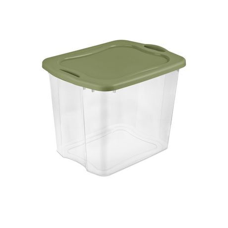 Sterilite 90 L EZ Carry Clear/Sage Legume, 90L