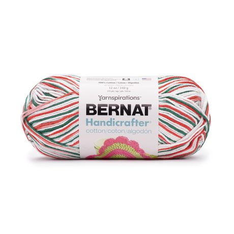 Bernat® Handicrafter® Ombre Yarn, Cotton #4 Medium, 12oz/340g, 573 Yards, Cotton #4 Medium Yarn