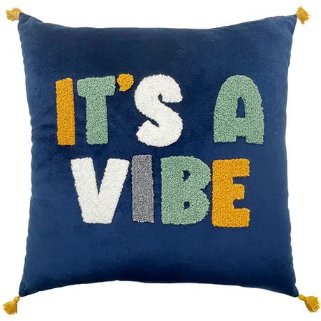 MAINSTAYS "Its A Vibe" Decorative Pillow