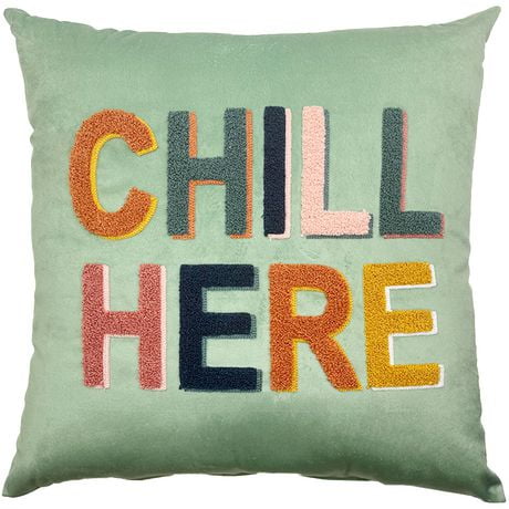 MAINSTAYS "Chill Here" Decorative Pillow