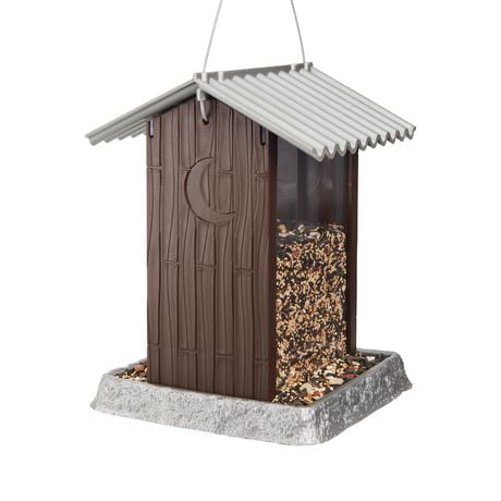North States Outhouse Birdfeeder - Silver