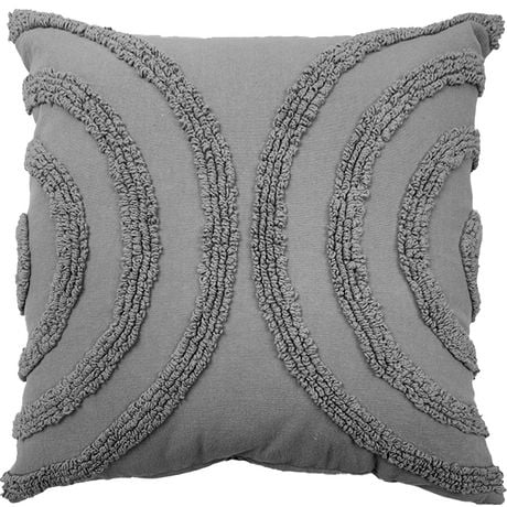 MAINSTAYS Textured Crest Decorative Pillow
