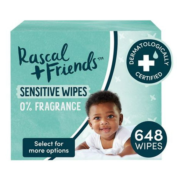 Sensitive Baby Wipes, Unscented, Multi-pack, Jumbo-9 pack (648 wipes)<br>Multipack (216 wipes)<br>Single pack (72 wipes)