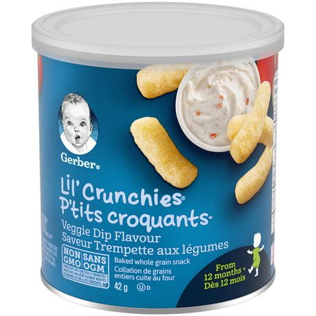 GERBER® LIL’ CRUNCHIES®, Veggie Dip, Toddler Snacks 42 g, 42 GR