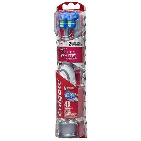 toothbrush colgate battery head refill optic platinum powered soft