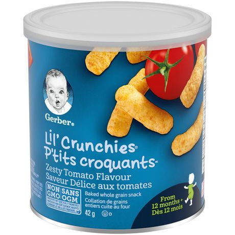 GERBER® LIL’ CRUNCHIES®, Zesty Tomato, Toddler Snacks 42 g, 42 GR