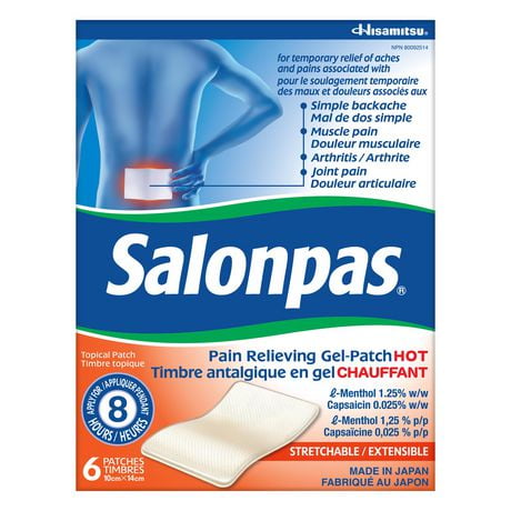 Salonpas Gel Patch Hot 6ct, 6ct