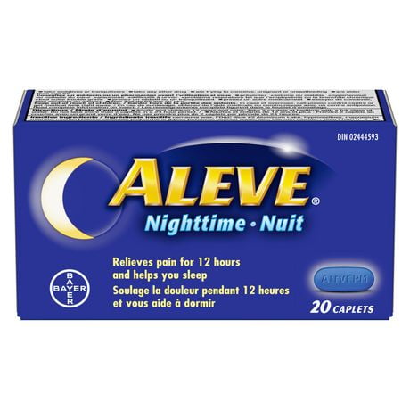 ALEVE Nuit, analgésique et aide-sommeil, naproxène sodique 20 caplets