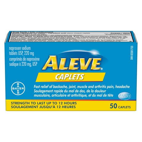 Aleve Pain Relief Caplets, 220mg Naproxen Sodium, 50 Caplets