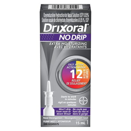 Drixoral No Drip, Extra Moisturizing, Nasal Spray, 15mL