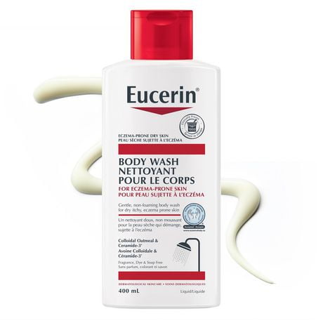 EUCERIN Eczema Body Wash for Eczema-Prone Skin, Face & Body, 400mL