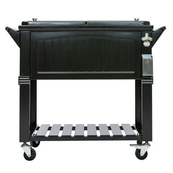 Permasteel Furniture Style Patio Cooler 80QT- Black