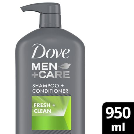 Dove Men Care Fresh and Clean + Conditioner with caffeine and menthol<br> 2 in 1 Shampoo and Conditioner, 950ml Shampoo+Conditioner