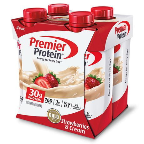 Premier Protein, Strawberries & Cream Shake 4x325ml