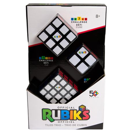 Rubik’s, Tiled Trio Bundle 2x2 Mini 3x3 Cube 4x4 Master 3D Puzzle Game ...