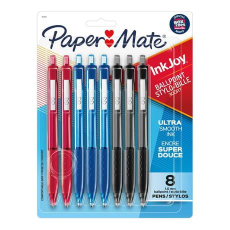 Paper Mate InkJoy 300RT Retractable Ballpoint Pens, Medium Point (1.0 mm), Assorted Colours, 8 Count