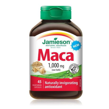Jamieson Capsules de Maca 1000 mg 45 Capsules Végétales
