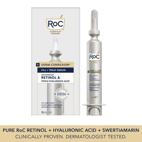 RoC - Derm Correxion®️ - Fill + Treat Serum + Advance Retinol + Hyaluronic Acid (15ml), RoC Derm Correxion®️