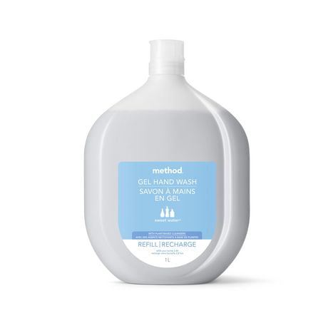 Method, Recharge de savon-gel pour les mains, Sweet Water, 1L