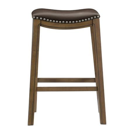 Topline Home Furnishings Pub Height Stool, Faux Leather