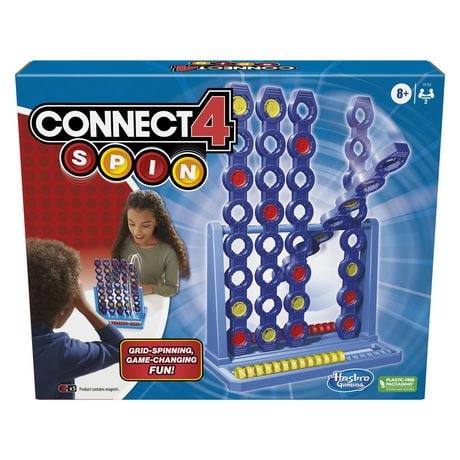 Connect 4 Spin Game, Features Spinning Connect 4 Grid, Game for 2 Players, Strategy Game for Families and Kids