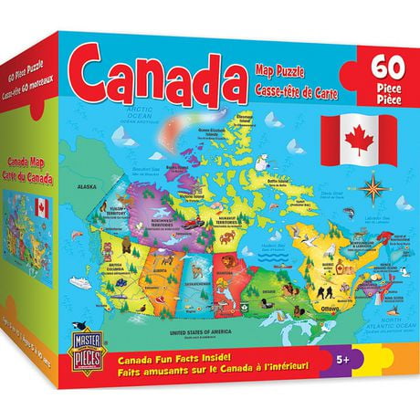 MasterPieces Puzzle Company Carte Du Canada Casse-Tête De 60 Pièces