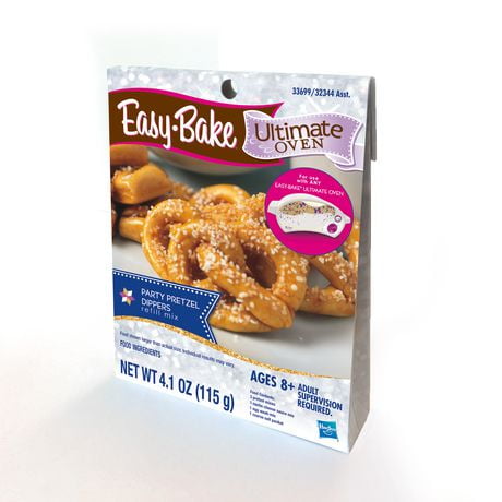 Easy-Bake Ultimate Oven Toy Refill Mix, Party Pretzel Dippers 4.1 oz., Baking Fun for Ages 8 and Up