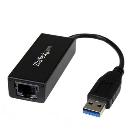 StarTech USB 3.0 to Gigabit Ethernet NIC Network Adapter - Black